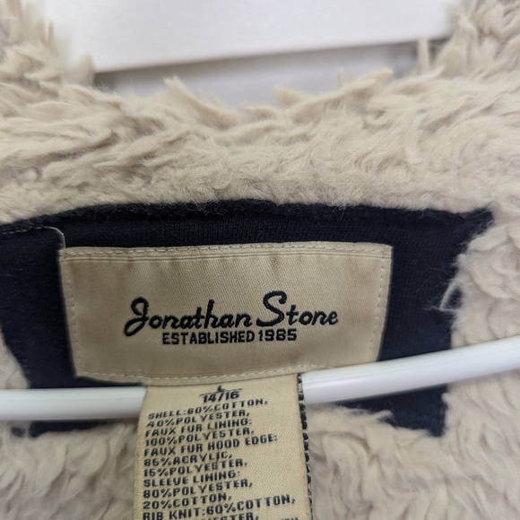 Blue jacket with fur hood - Picture 9 of 11